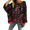 XY-LK01-Pullover hollow blouse 3D printed sweater spring and summer new