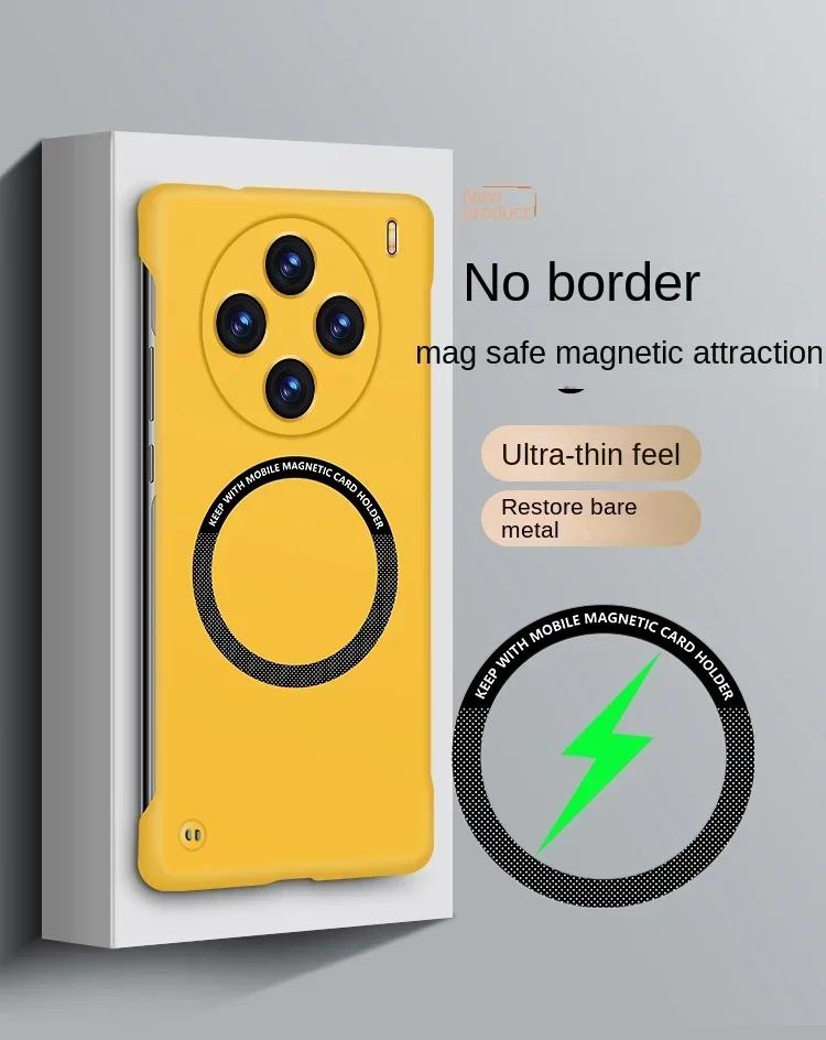 Magnetic for  Frameless Hard PC Back Case for VIVO X200 Pro Mini X200 Ultra G X100S Pro X 200pro Wireless Charging Cover