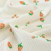145x50cm Small Cherry Ribbed Knitted Pure Cotton Jacquard Fabric For Children's Clothing, T-shirts, Handmade DIY Sewing Fabrics