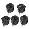 Rocker Switch SPST 2 Pin On/Off 12V 10A/125V 6A/250V Round Toggle Switch, For Car Boat Marine RV Automotive Truck Motorcycl L0U3