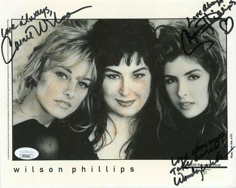 Wilson Phillips Chynna Carnie Wendy 8x10 Photo Poster painting Signed Autographed JSA COA