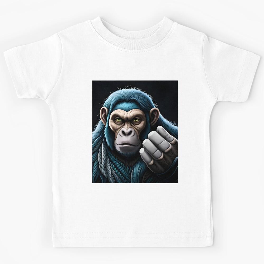 CYAN FUR Monkey Kids T-Shirt 120