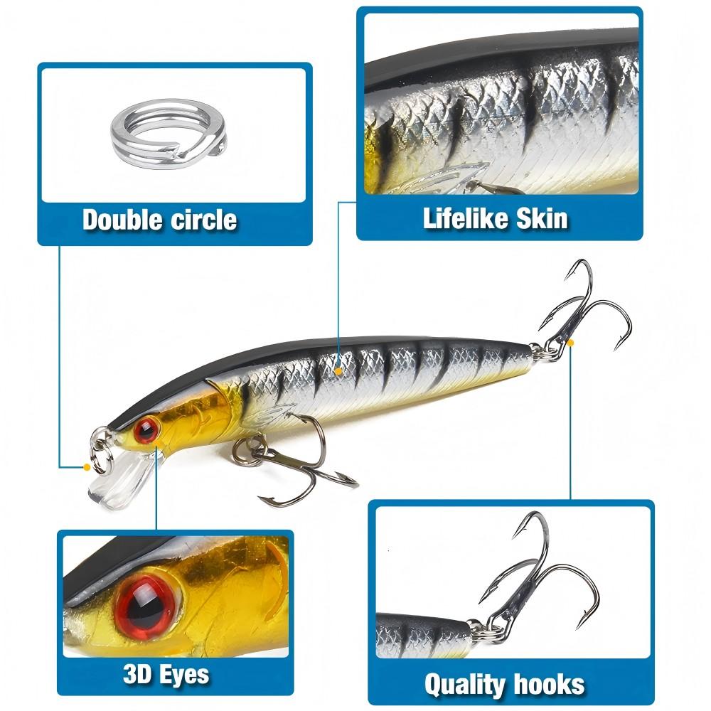 5 szt. 10 cm/9 g Pływające Twarde Wobblery Bassowe Przynęta Sztuczna Crankbait Przynęta Wędkarska do Wędkarstwa Sportowego
