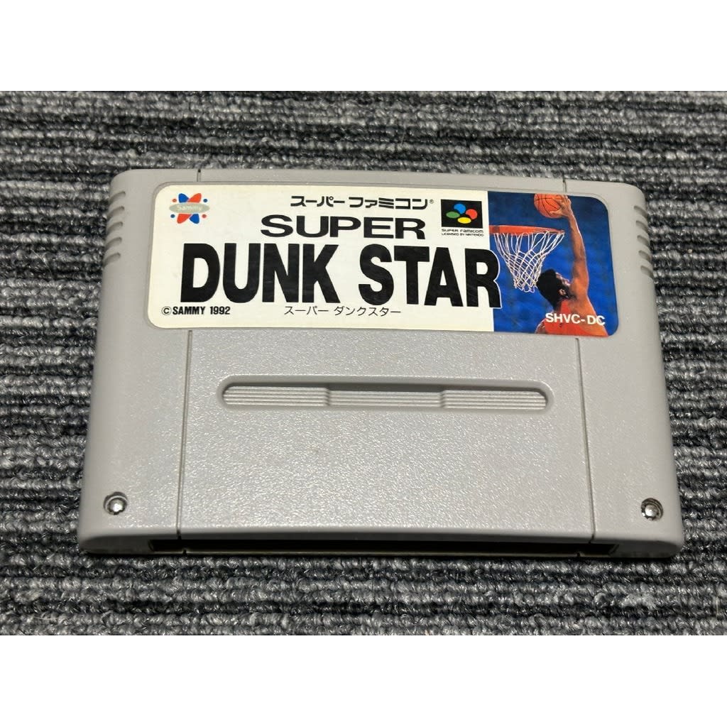 Used Super Dunk Star SFC SNES Super Famicom SHVC-DC Tested Working Nintendo Sports Sammy NTSC-J Super Nintendo Cartridge