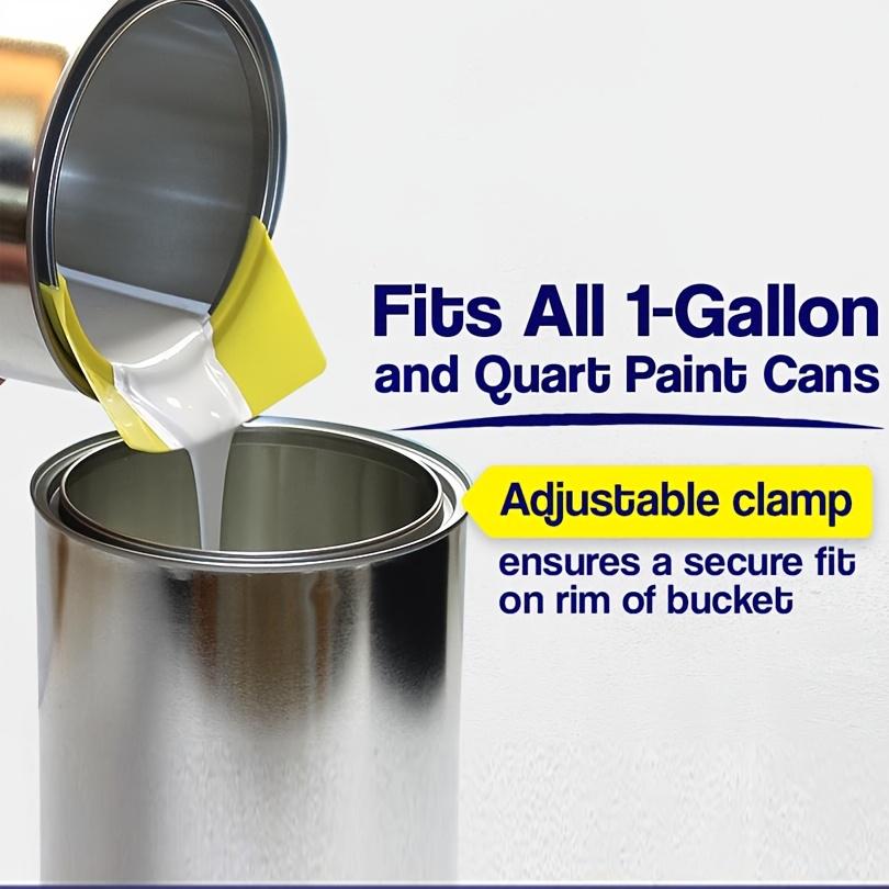 1pc Paint Can Spout, Fits All Pint, Quart Painting Cans, All In One Pouring Accessory,Paint Brush Holder,Paint Bucket Attachment