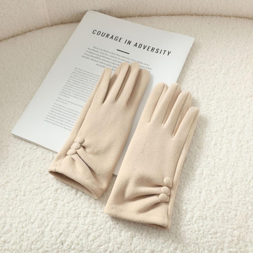 

Full Finger Winter Gloves Warm Driving Mittens New Skiing Gloves Women 2