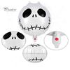 Carnival Themed Decorations 12PCS Halloween Skull Balloon Set, Aluminum Foil Balloons, Black And White Balloons Striped Realistic Print for