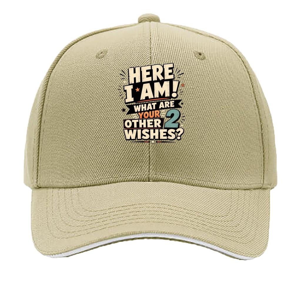 Bold Sarcastic Wish Quote Typography Sandwich Baseball Cap Sun Cap Outdoor Workouts Hat
