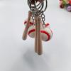 Soft Rubber Baseball Keychain Set: Creative PVC Simulation Sports Ornament (2-Piece)