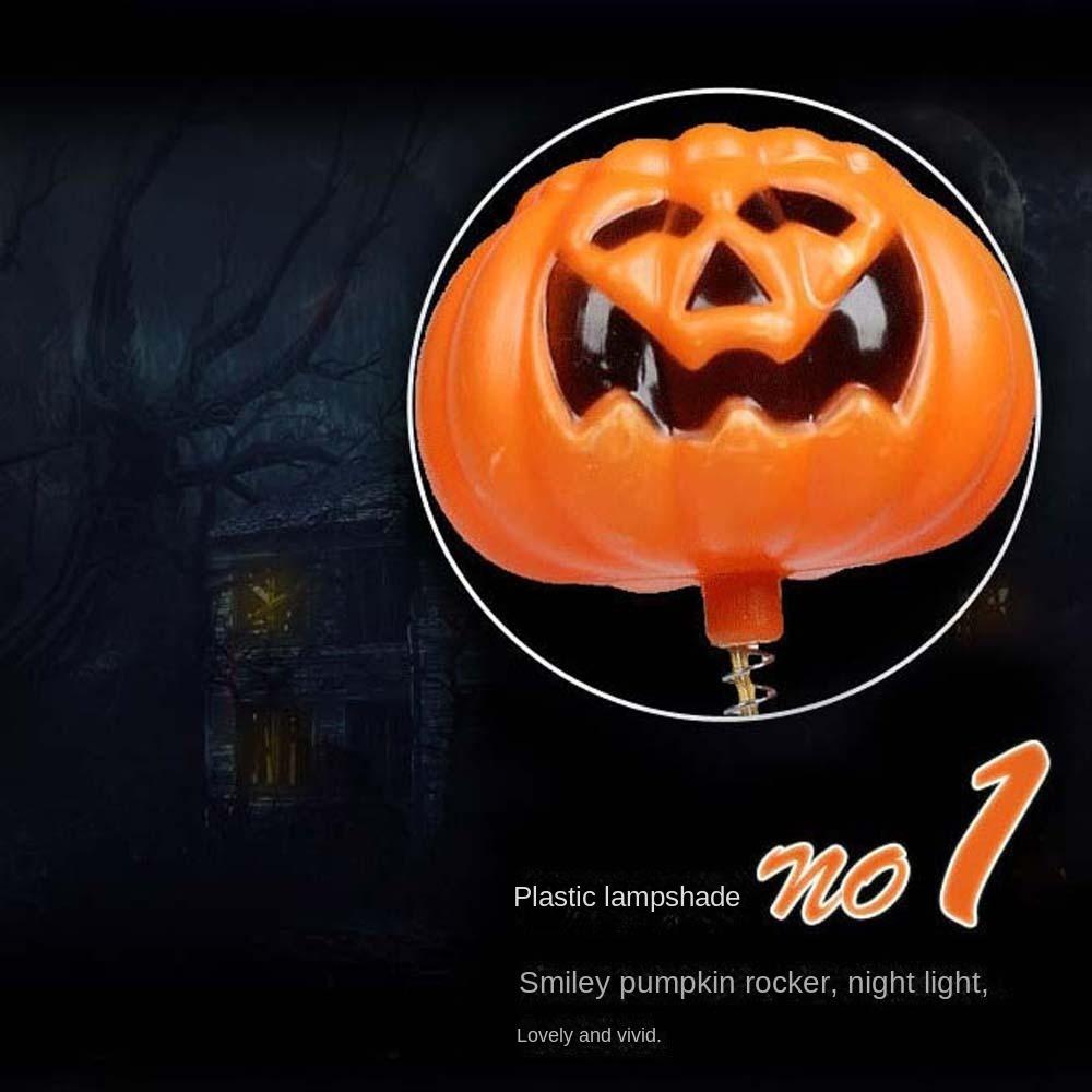 4Pcs LED Pumpkin Hand Lantern Luminous Pumpkin Stick Lantern Halloween Lantern Kids Toys