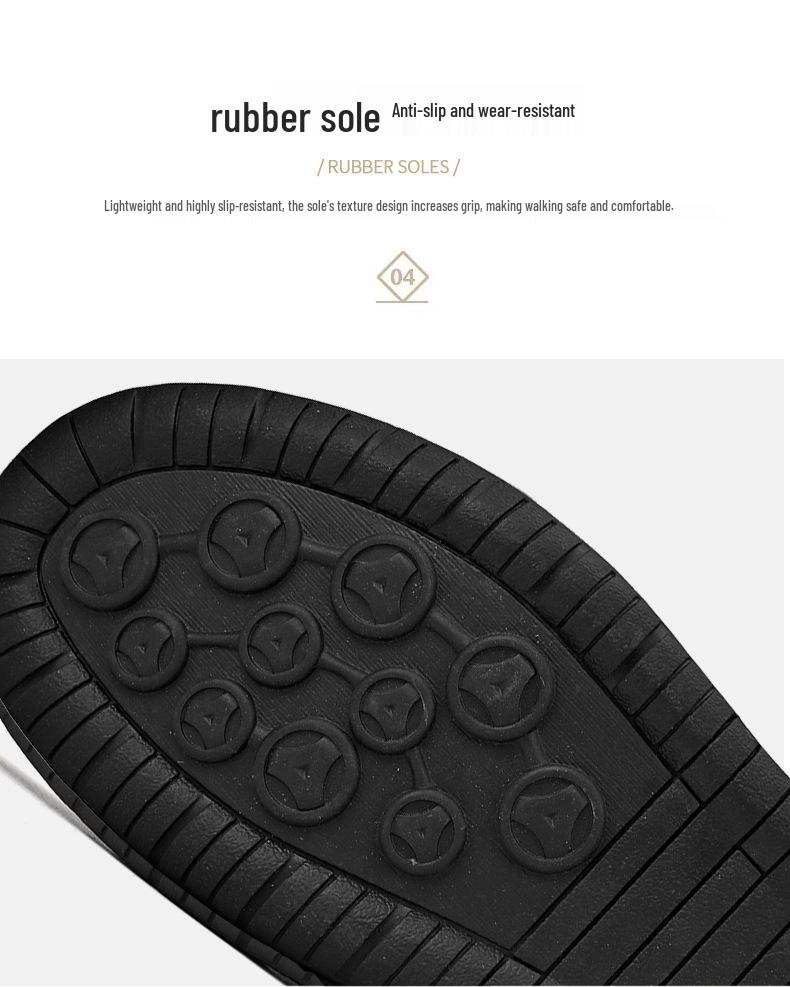 Men's Plus Size Casual Leather High-Top Work Shoes, Non-Slip Genuine Leather Handmade Shoes for Middle-Aged Dads.
