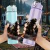 1PC Dark Mountain Forest Fog Scene Print 750ml Color Plastic Sports Water Bottle Leakproof Flip Straw Lid Suitable for Sports Office Home Use