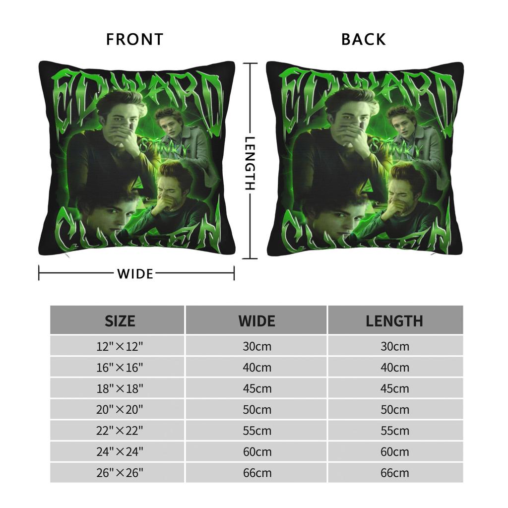 Funny Edward Cullen Jacob Twilight Pillow Case Retro Trendy Pillow Cover Comfy Pillowcases For Chair Sofa Home Decor