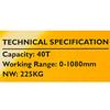 JCB 40T Hydraulic Workshop Floor Press with Pressure Gauge