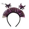 Cosplay Party Accessories Halloween Spider Headband, Web Mesh Hair Accessory, Non Slip Headband Masquerade Costume Accessory for Men Women Wizard