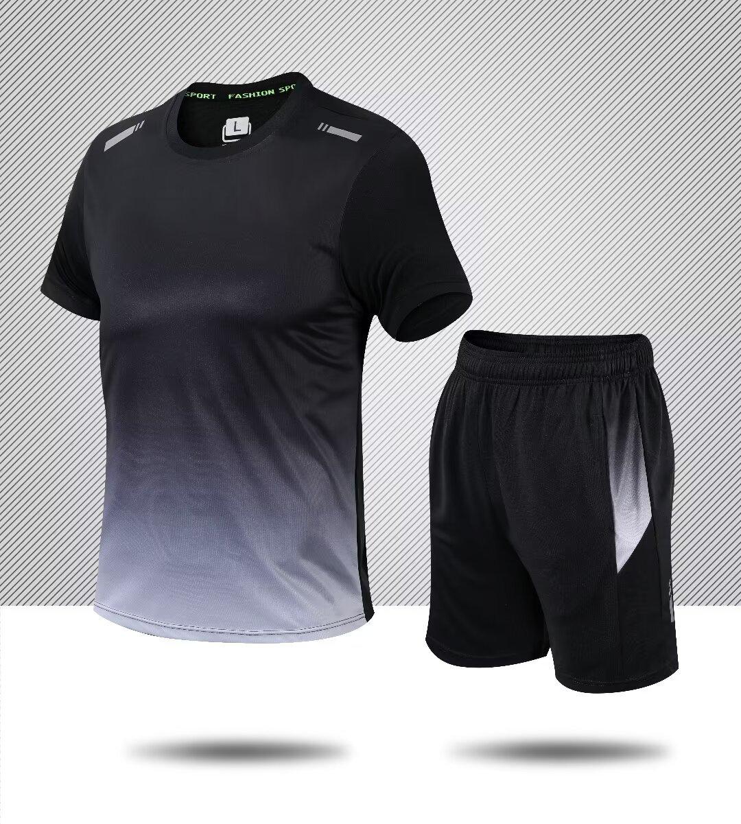 2312 Short Sleeve Suit Running Suit Men S And Women S Sportswear Training Suit Mountain Climbing Casual Side Pocket M-5Xl M/165
