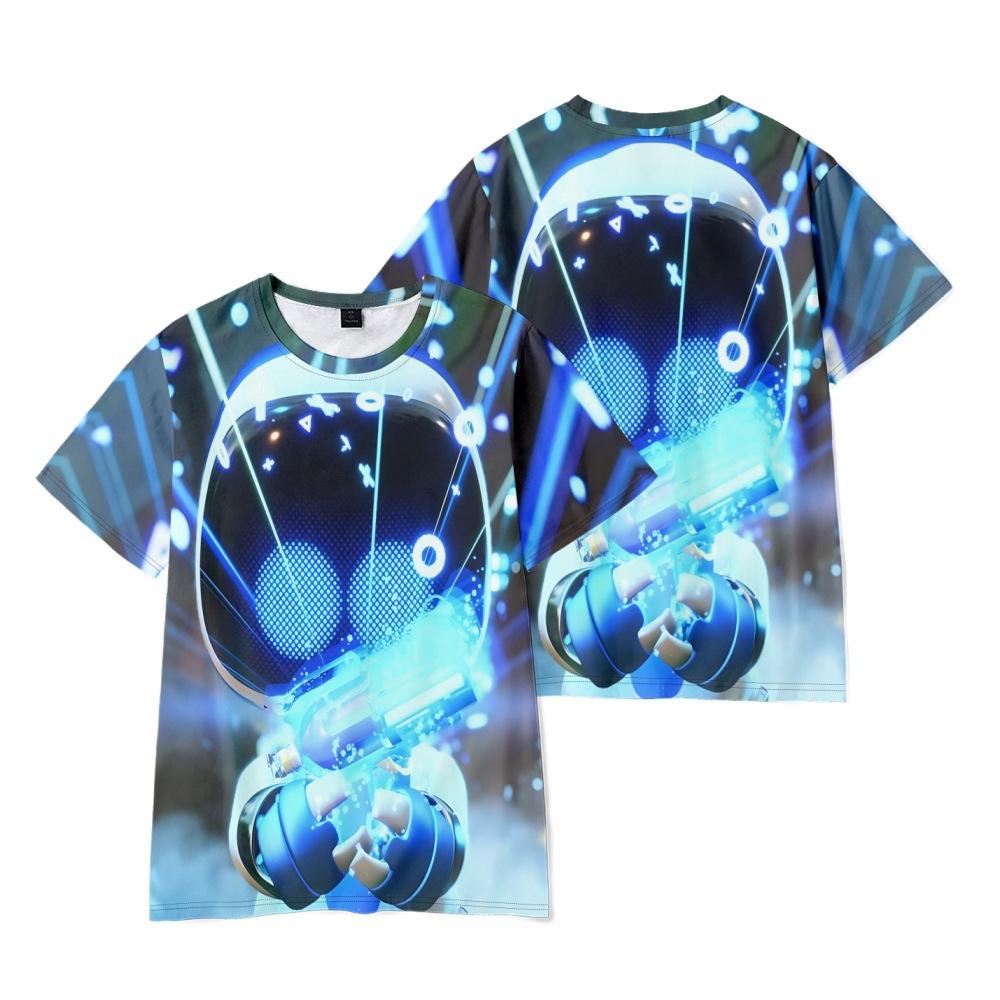 7 Farben Astro Bot Damen Herren T-Shirts Grafikshirt Anime Bedruckt O-Ausschnitt Übergroße Kurzarmmode Herrenbekleidung Streetwear
