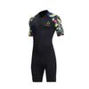 1.5mm Neoprene Shorty Mens Wetsuit UV-proof Front Zip Lycra Short Sleeves Diving Suit for Underwater Snorkeling Swimming Surfing