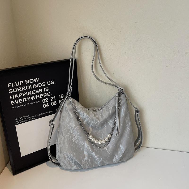 Urban simple large-capacity bag female summer new college students class shoulder women's bag high value messenger bag