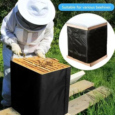 Waterproof Winter Beehive Cover with Adjustable Fit Insulation for Outdoor Bee Box Protection 600D Oxford Cloth Pearl Cotton