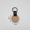 Creative Beech Wood Car Pendant & Leather Keychain with Laser Engraved Walnut Wood Logo