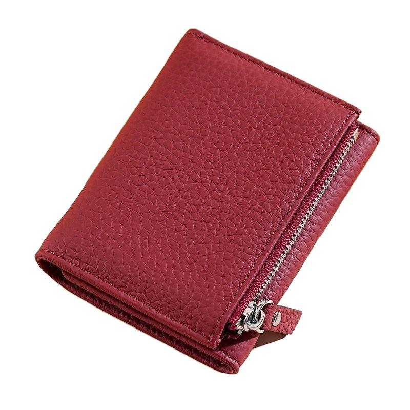 RFID Blocking Trifold Wallet Men Women Anti Theft PU Leather Short Wallet Large Capacity Card Holder Zipper Coin Purse