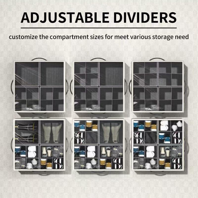 1 buc Cutie de Depozitare Combinație Depozitare Ordine Haine Compartimente Garderobă Multifuncțională Pânză Oxford Rezistent la Praf Cutie Pantofi