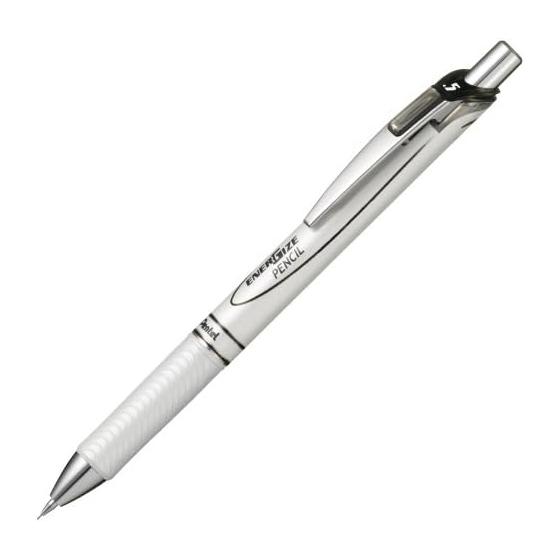 Механический карандаш Pentel EnerGel XPL75-AW 0,5 мм, Жемчужно-черный, 5 шт. в упаковке, с выдвижным колпачком для защиты наконечника, Черный корпус, Набор из 5 штук