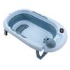 Baby Temperature Sensing Bathtub Foldable Thicked Sitting Lying Bath Bucket with Drain Hole L Light