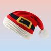Red Knitted Knit Christmas Beanie Dress Up Santa Claus Cap Women Men Christmas Hat  Outdoor