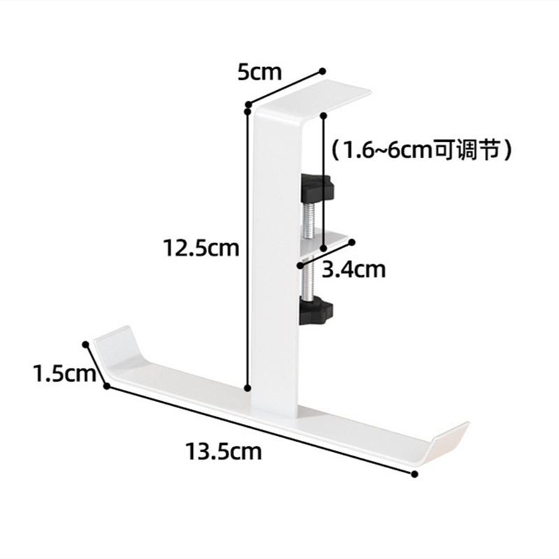 1/2pcs Adjustable Desk Edge Hook Without Punching Office Desktop Edge Hanging Bag Hook Student Backpack Storage Hanging Hook