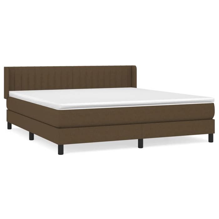 Maison Exclusive - Sommier à lattes de lit avec matelas Marron foncé 160x200 cm