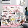 1PC PINGU Print Flannel Blanket, High quality All Seasons, Home Decor, Warmth and Comfort, Perfect for Christmas Gifts
