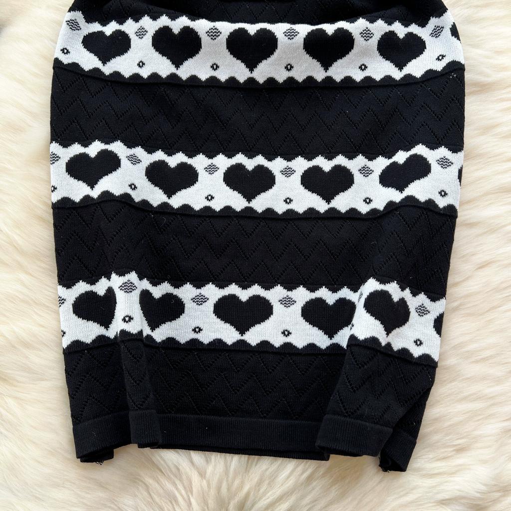 Summer Women Sweet Knitted Heart Slim Bodycon Girls Sheath Sweater Dresses