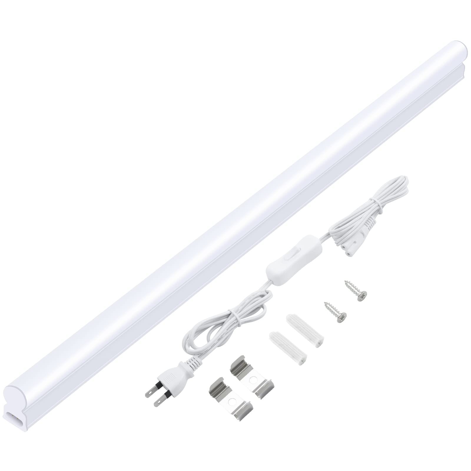 

Haian Support 20W LED Fluorescent Light, Integrated Fixture, T5 Straight Tube, 10W, 60cm, High Brightness, 6500K Daylight, Kitchen Bar Light, Base