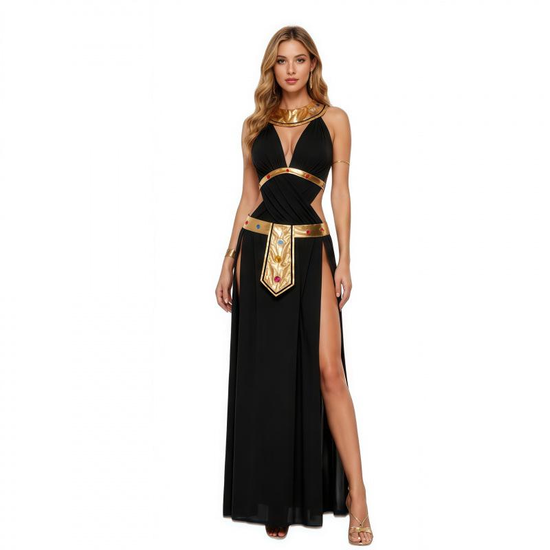 S-XXL Athena Greek Muse Halloween Costume Ancient Egyptian Mythology Cleopatra Party COS Stage Performance Costume