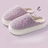 New Fleece Slippers, Women's Plush Home Anti-slip Thickened Warm Cotton Shoes