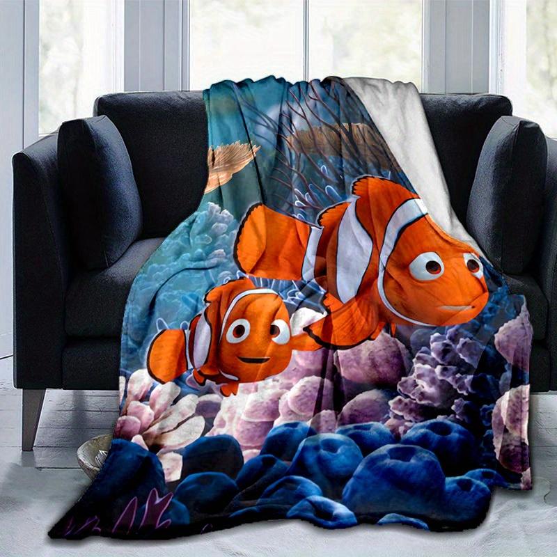 1 Stück, Inspirierte Clownfisch-Design-Decke im Stil von "Findet Nemo", Perfekt für Heimdekoration, Sofabezug, Reisen, Camping, Auto, Büro-Nickerchen