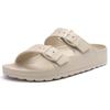 Evshine Women's Summer Orthopedic Sandals Comfy Arch Support Beach Slippers Wirh Adjustable Buckle Soft Bottom EVA House Slides