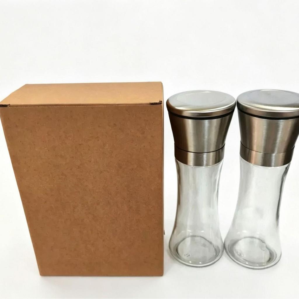 Manual Stainless Steel Salt and Pepper Grinder Set