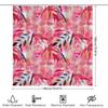Watercolor Floral Shower Curtain Pink Black Print Modern Home Decor Bathroom Set For Bathtub Made With High-Quality Fabric