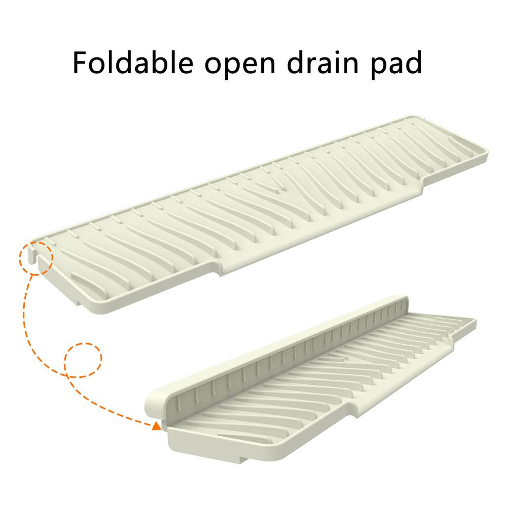 Silicone Mats Draining Pad 45x10cm Heat Insulation Mats Silicone Drain Mats Silicone Texture for Kitchen Dish Draining