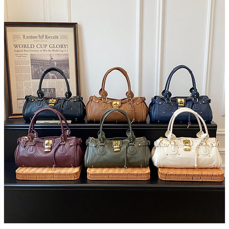 New Shoulder Bag, Retro Motorcycle Y2K Bag, Fashionable Design, Handbag, Commuting, Shopping, Armpit Bag, Women's Bag