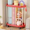 Wheeled Yoga Mat & Fitness Equipment Organizer: Large Capacity Storage Basket
