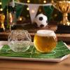 Clear Glass Mug Soccer Beer Glass, Football Shaped Whiskey Cup, Large Capacity Wine Drinking for Craft Beer, Home Bar Sports Fan Gift