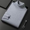 Men's Slim Fit Wool High Neck Sweater - Autumn/Winter Warm Knitwear in Solid Colors