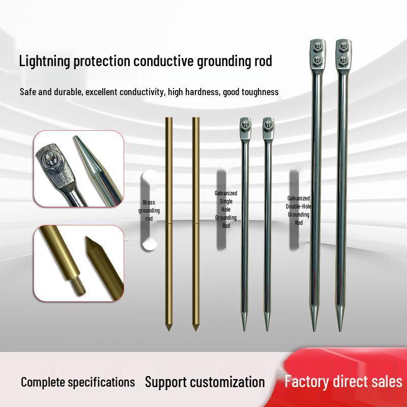 High Stability Brass Grounding Rod: Corrosion-Resistant, Excellent Conductivity for Livestock Electric Fencing and Lightning Protection