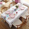 PVC European Tablecloth Waterproof Oil Resistant Wear-resistant Dining Table Decoration Accessories Home and Hotel Table Mats