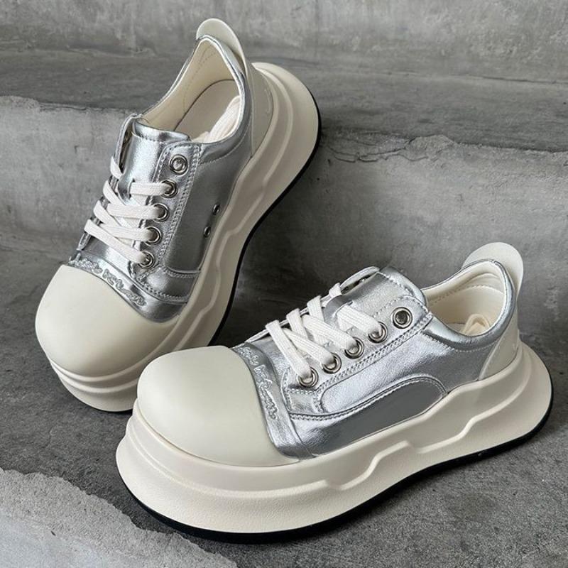 Par rund tå Mickey stort hode sko dame vår og sommer nye stygge søte canvas sko plattform høydeøkende sports- og fritidssko