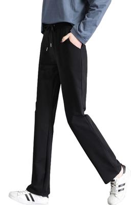 Ptika Stretch Long Sweatpants for and Winter Women's Straight-Fit Pants, Sportswear, Spring, Autumn, (XL, Black)